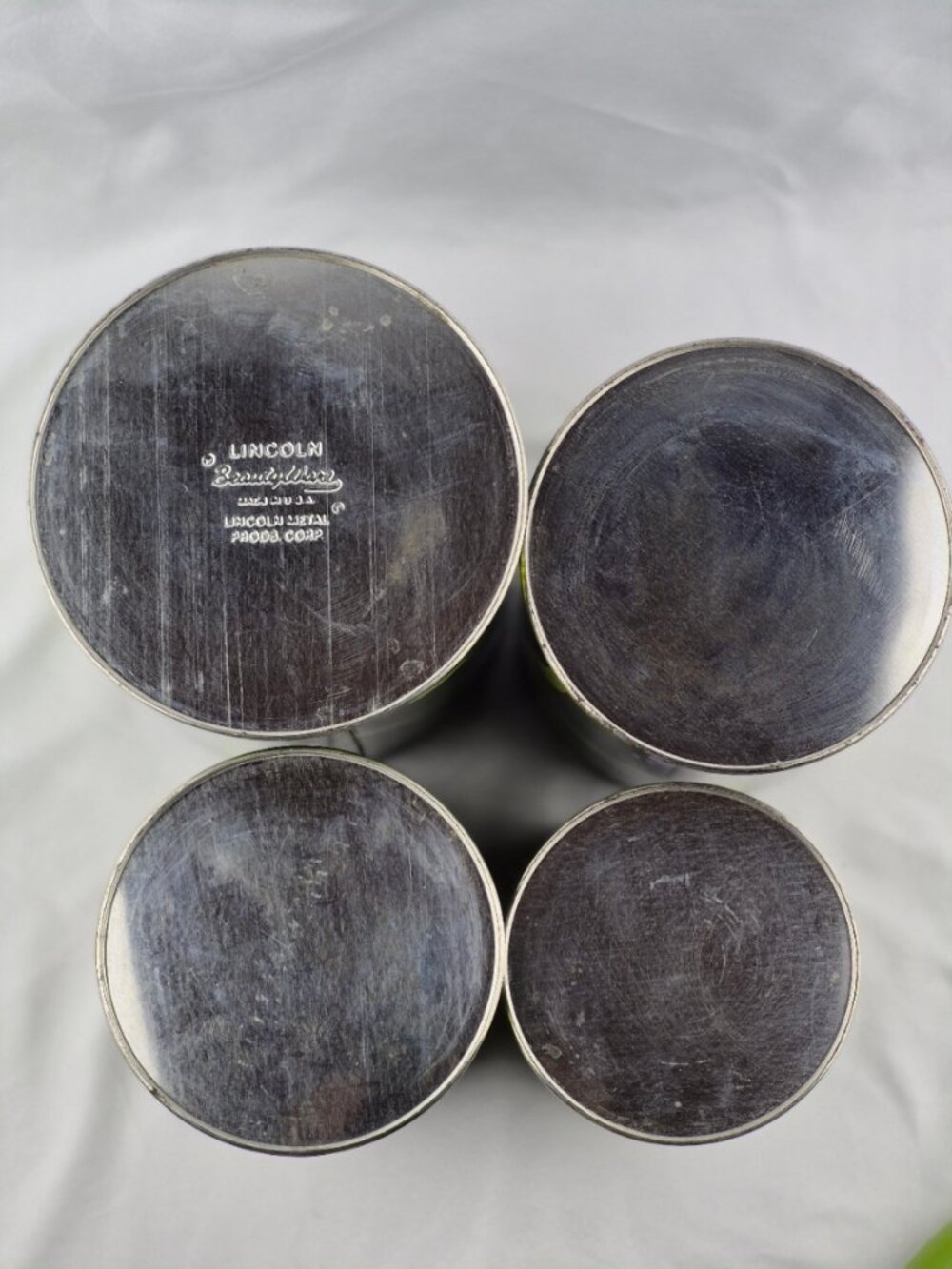 Vintage Lincoln Beautyware Mushrooms & Butterflies Kitchen Canister Set of 4 - Picture 10 of 16